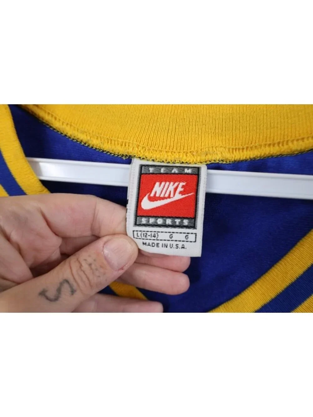 Vintage 90s Nike Womens Large Glendale High School Basketball Jersey Dazzle USA